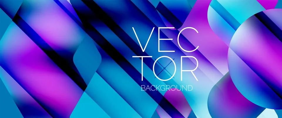 Fluid gradient arrow geometric minimal background. Vibrant, captivating liquid Stock Illustration