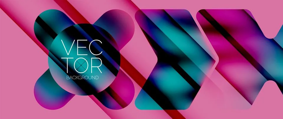 Fluid gradient arrow geometric minimal background. Vibrant, captivating liquid Stock-Illustration