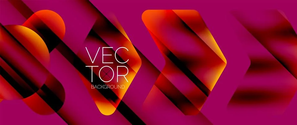 Fluid gradient arrow geometric minimal background. Vibrant, captivating liquid Stock-Illustration