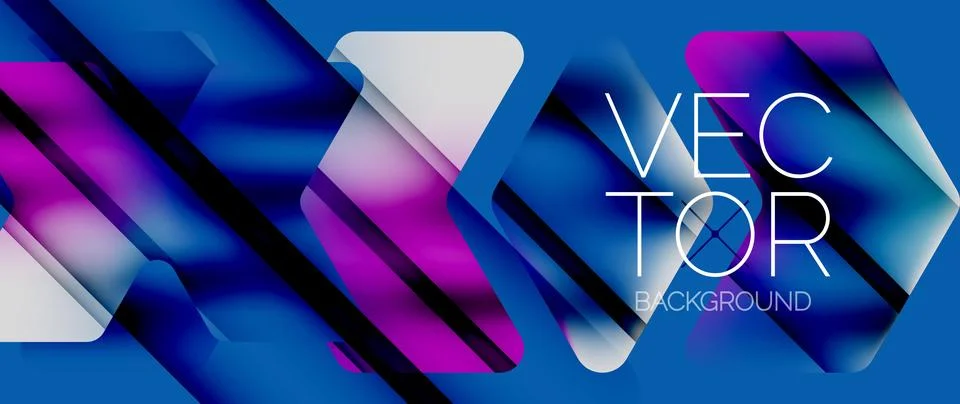 Fluid gradient arrow geometric minimal background. Vibrant, captivating liquid 库存插图