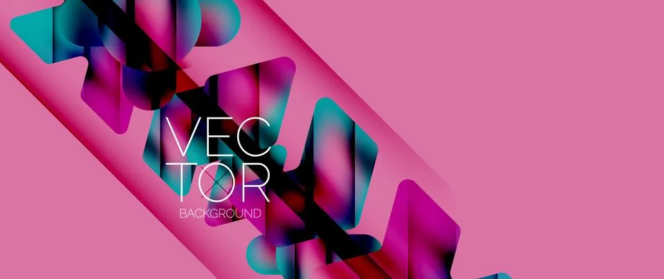 Fluid gradient arrow geometric minimal background. Vibrant, captivating liquid 库存插图