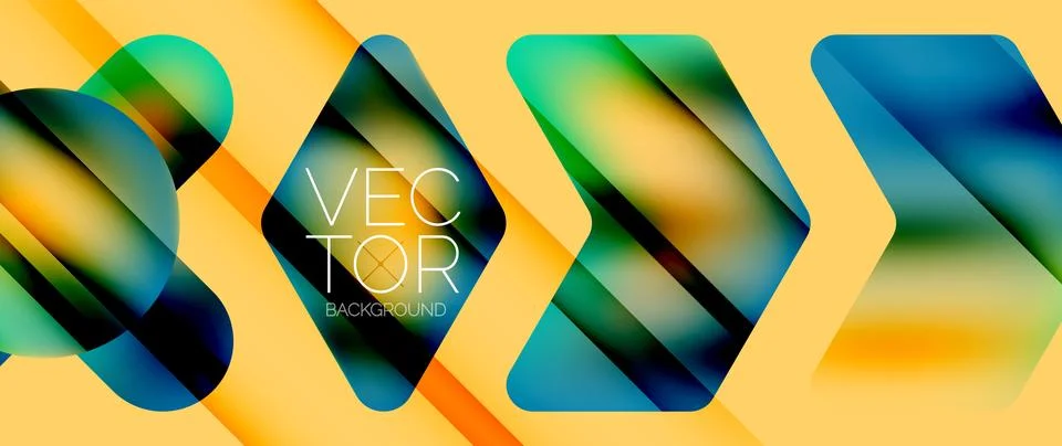 Fluid gradient arrow geometric minimal background. Vibrant, captivating liquid Stock-Illustration