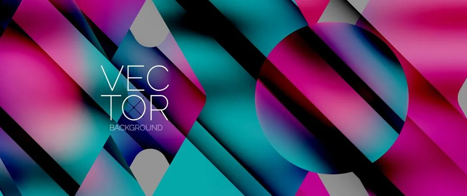 Fluid gradient arrow geometric minimal background. Vibrant, captivating liquid Stock-Illustration