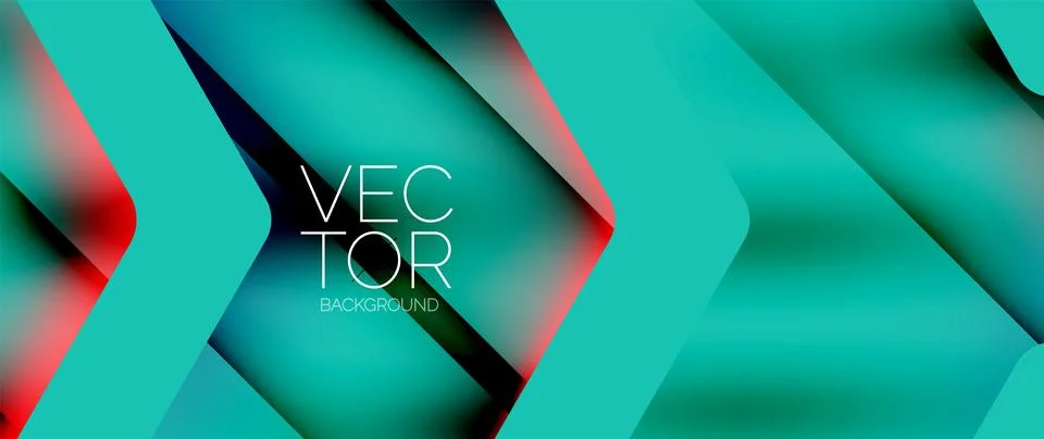 Fluid gradient arrow geometric minimal background. Vibrant, captivating liquid Stock Illustration