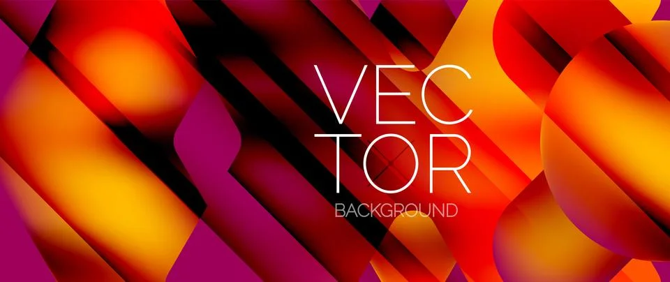 Fluid gradient arrow geometric minimal background. Vibrant, captivating liquid Stock Illustration