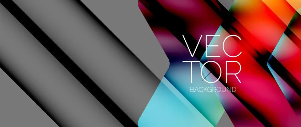 Fluid gradient arrow geometric minimal background. Vibrant, captivating liquid Stock Illustration