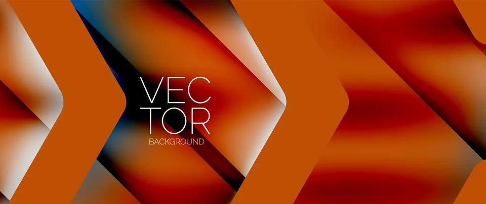 Fluid gradient arrow geometric minimal background. Vibrant, captivating liquid Stock Illustration