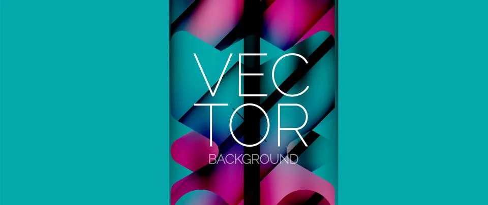 Fluid gradient arrow geometric minimal background. Vibrant, captivating liquid Illustrazione stock