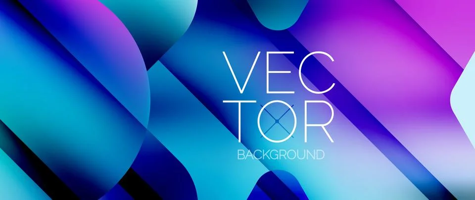 Fluid gradient arrow geometric minimal background. Vibrant, captivating liquid Stock Illustration