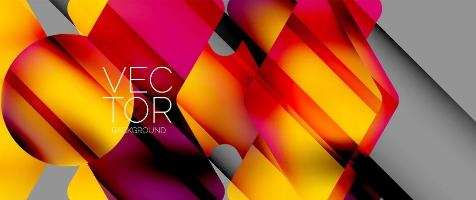 Fluid gradient arrow geometric minimal background. Vibrant, captivating liquid Stock Illustration