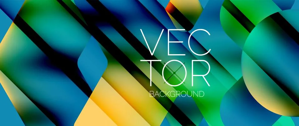 Fluid gradient arrow geometric minimal background. Vibrant, captivating liquid Stock Illustration