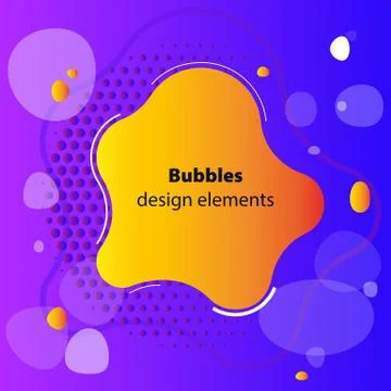 Fluid gradient elements for minimal banner, logo, social post. Futuristic tre Stock Illustration