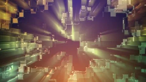 Fluid gradient futuristic rays geometric background イラスト素材