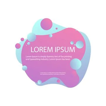 Fluid gradient geometric modern shape for text copy. Background for flyer or Stock Illustration