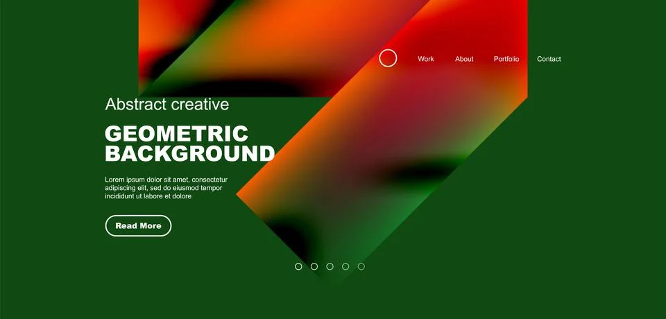 Fluid gradient geometric triangles, abstract landing page background. Minimal Stock Illustration