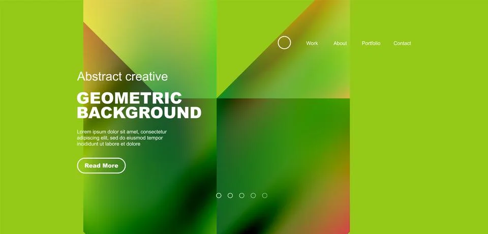 Fluid gradient geometric triangles, abstract landing page background. Minimal Stock Illustration