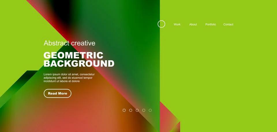 Fluid gradient geometric triangles, abstract landing page background. Minimal Stock Illustration