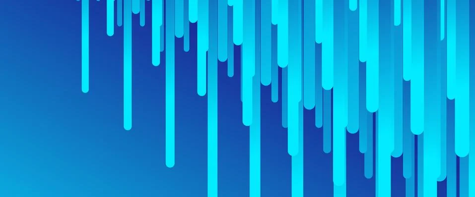 Fluid gradient lines, rain design concept, thin lines, dynamic template. Vector Illustrazione stock