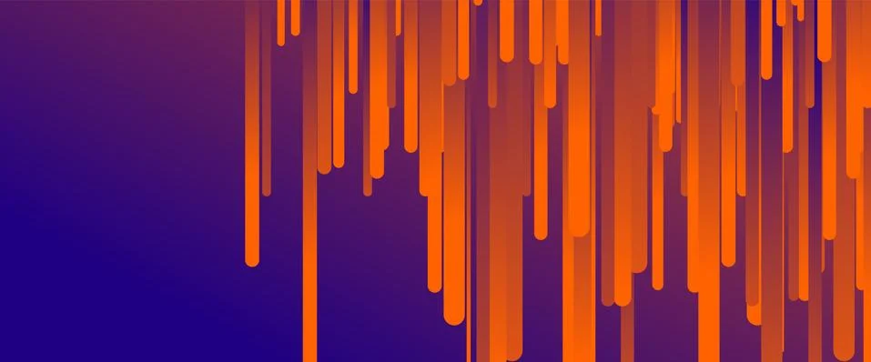 Fluid gradient lines, rain design concept, thin lines, dynamic template. Vector Stock Illustration