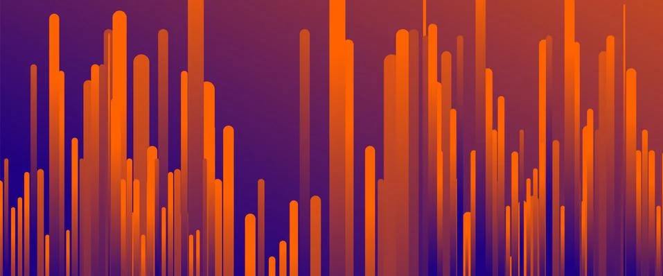 Fluid gradient lines, rain design concept, thin lines, dynamic template. Vector Ilustración de archivo