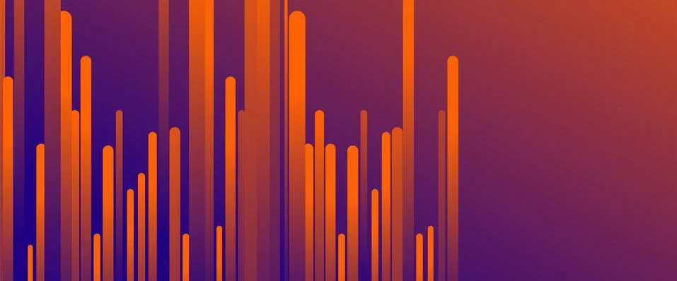 Fluid gradient lines, rain design concept, thin lines, dynamic template. Vector Ilustración de archivo