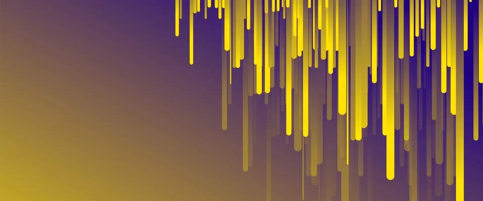 Fluid gradient lines, rain design concept, thin lines, dynamic template. Vector Stock Illustration