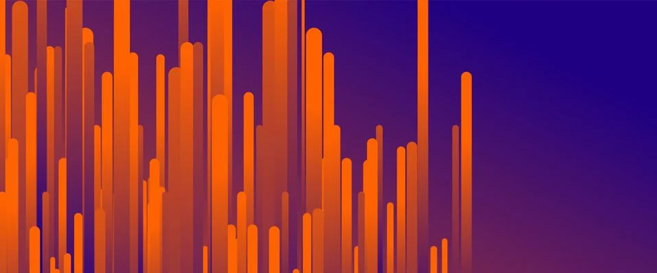 Fluid gradient lines, rain design concept, thin lines, dynamic template. Vector Ilustración de archivo