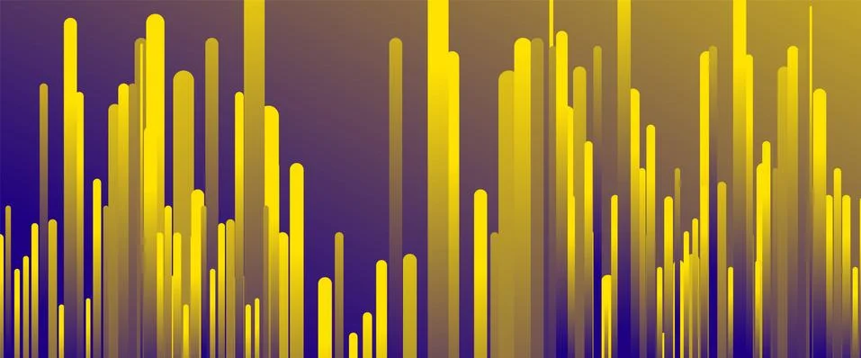 Fluid gradient lines, rain design concept, thin lines, dynamic template. Vector Illustrazione stock