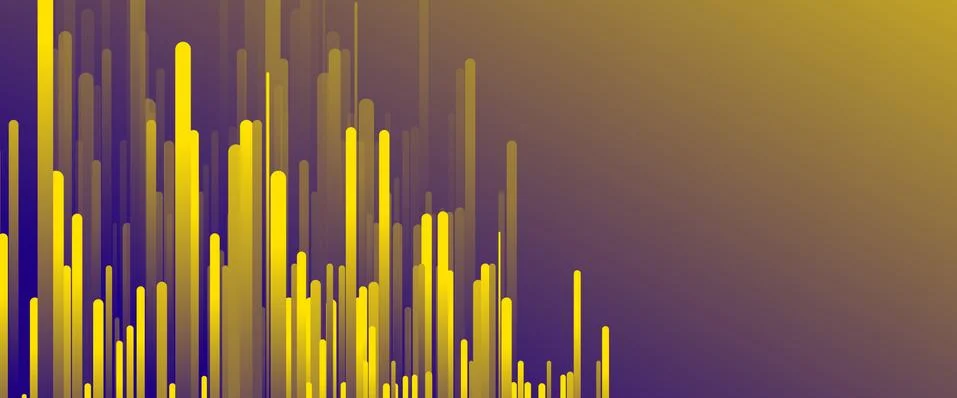 Fluid gradient lines, rain design concept, thin lines, dynamic template. Vector Stock Illustration