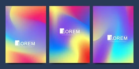 Fluid Gradient Minimal Poster Layout Template. Modern Cover Design. Abstract Stock Illustration