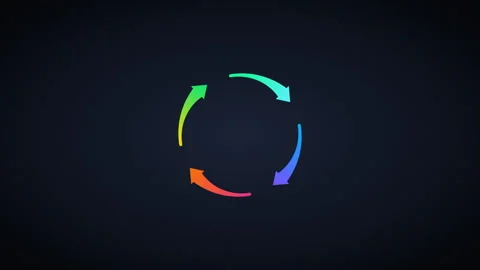 Fluid-gradient-refresh-arrows-clean Stock Footage 346770030