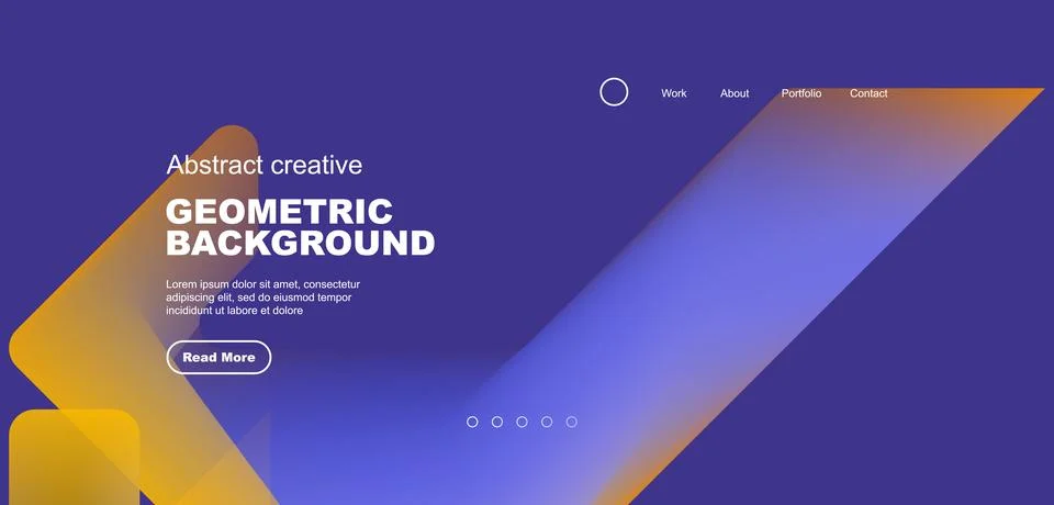 Fluid gradient triangles landing page background. Vector illustration for Illustrazione stock