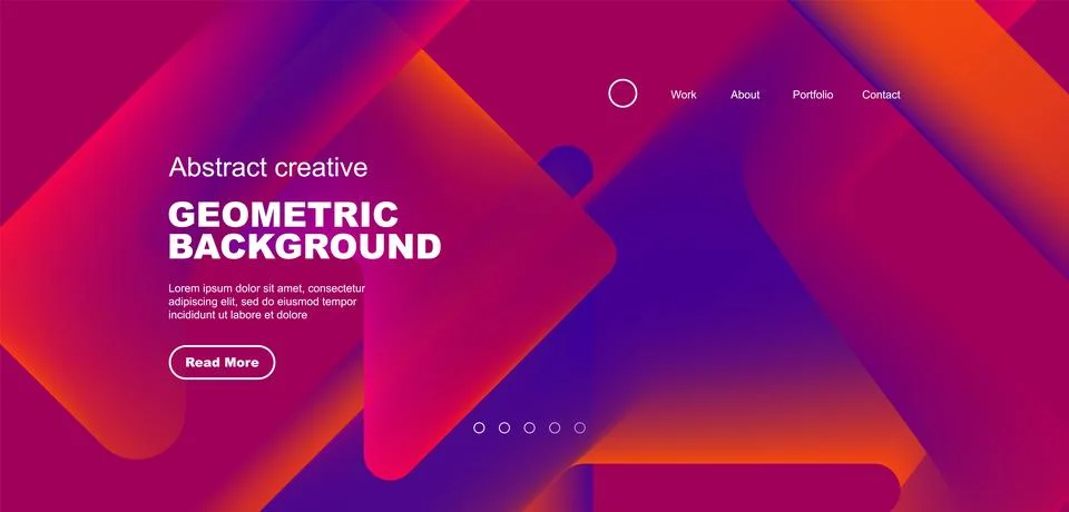 Fluid gradient triangles landing page background. Vector illustration for 스톡 일러스트