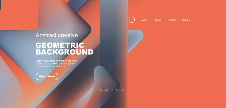 Fluid gradient triangles landing page background. Vector illustration for Stockillustratie