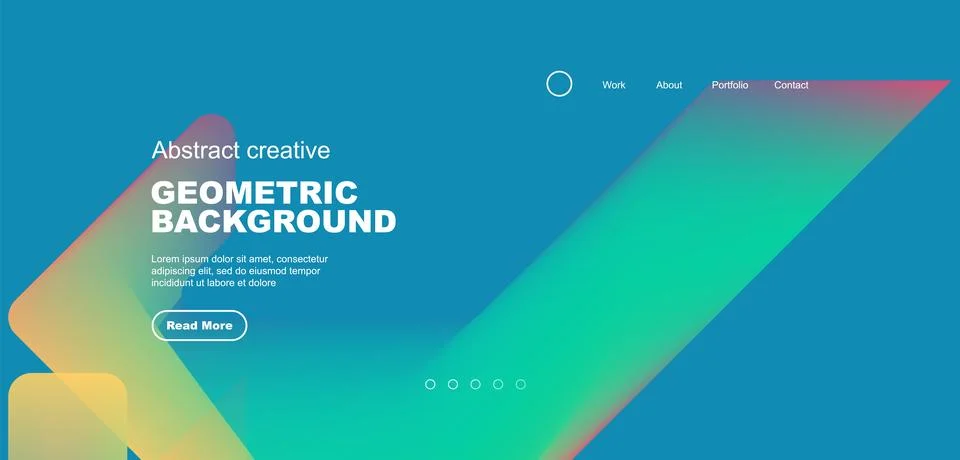 Fluid gradient triangles landing page background. Vector illustration for 스톡 일러스트