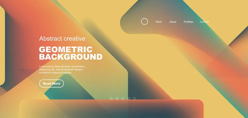 Fluid gradient triangles landing page background. Vector illustration for Stock-Illustration