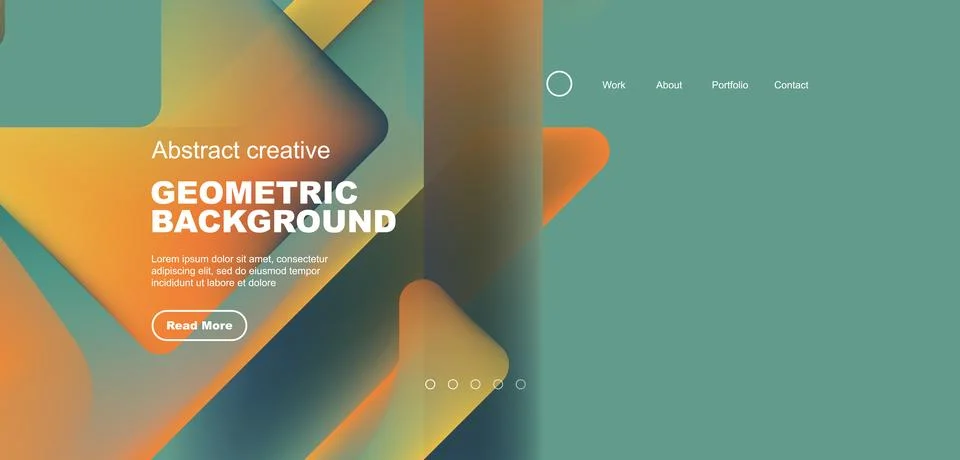 Fluid gradient triangles landing page background. Vector illustration for Stock Illustration