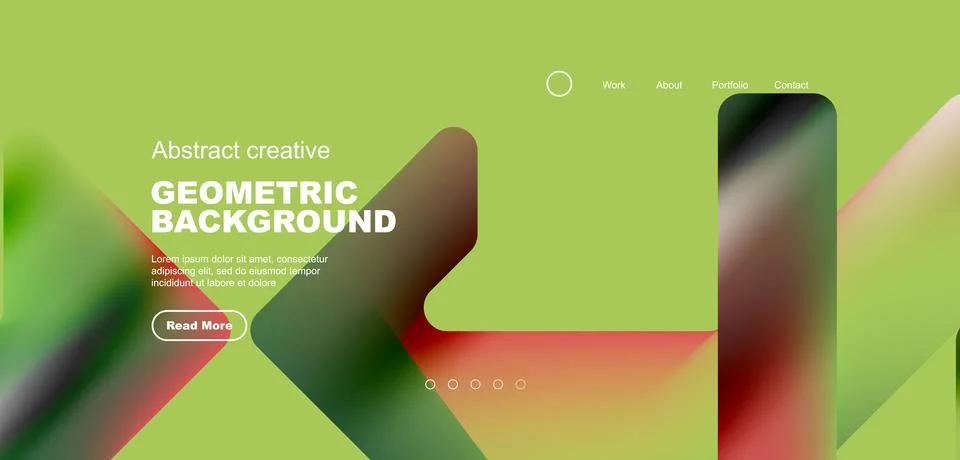 Fluid gradient triangles landing page background. Vector illustration for Stockillustratie