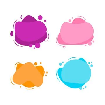 Fluid graphic shape element design vector background or liquid abstract geo.. Stock Illustration
