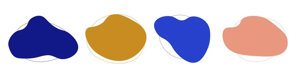 Fluid graphic shape element design vector background. Illustrazione stock