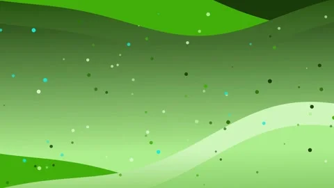 Fluid Green Waves with Multicolor Particles, Motion Background Loop Stock Footage 328891930