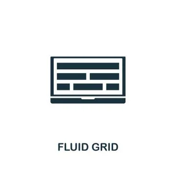 Fluid Grid icon. Premium style design from design ui and ux icon collection Stock Illustration