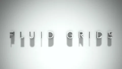 Fluid grids 3D title animation with shadows on a white background Stock Footage 297017531