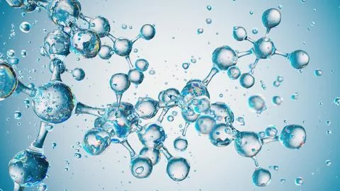 Fluid Harmony: A Close-Up of Water Molecules in Motion 스톡 일러스트