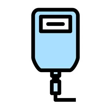 Fluid infusion flat icon Stock Illustration