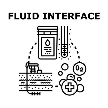Fluid interface technology for extraction and analysis Stock Illustration