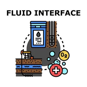 Fluid interface technology for extraction and analysis Illustrazione stock