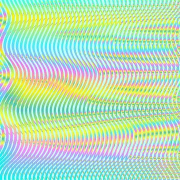 Fluid iridescent gradient texture with linear moire effect. Stock Illustration