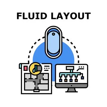 Fluid layout adapting digital content to various devices Stock Illustration