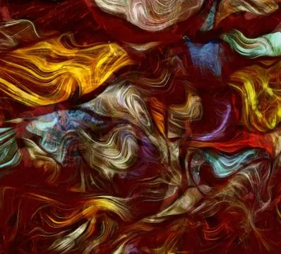 Fluid lines of color movement Stock Illustration